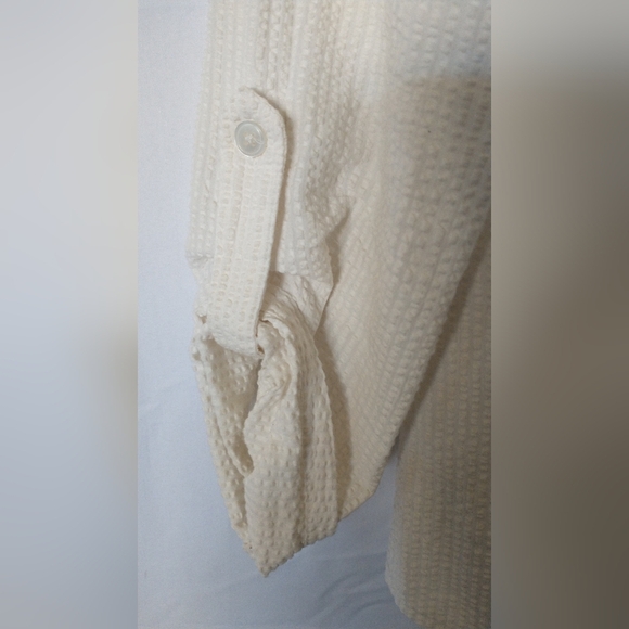 Anthropologie Porridge Button Down Cream Button-Up Shirt XSMALL - Picture 4 of 5